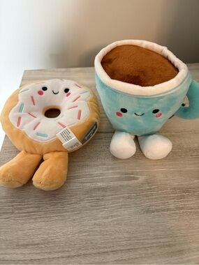Hallmark Donut & Coffee Cup Magnetic Plush Set Food Themed Better Together